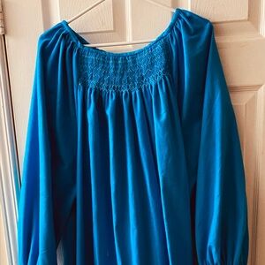 Smocked Flannel Nightgown